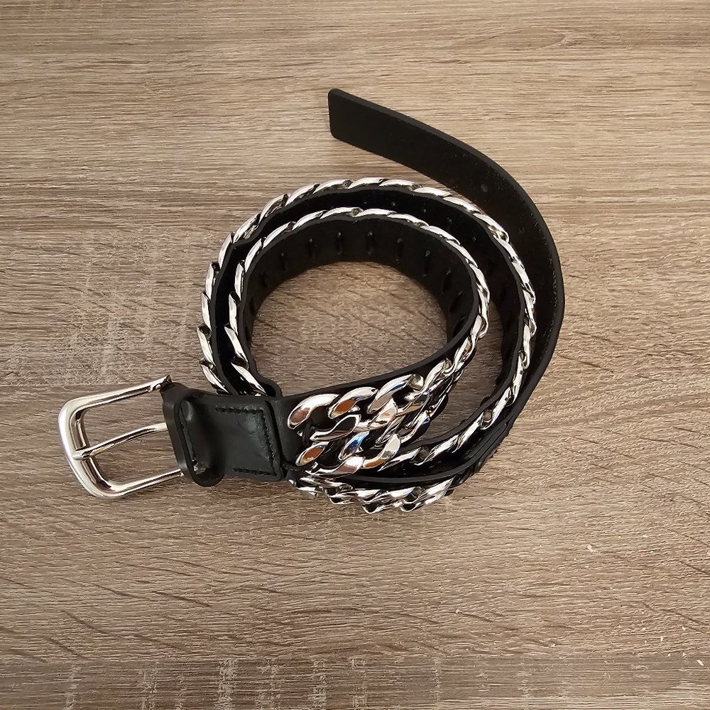 Zara Men's US size S chain link belt